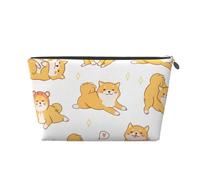 Cute Shiba Inu Dogs Pattern, Toiletry Pouch Makeup Bag Cosmetic Bag Portable Travel Toiletry Bag
