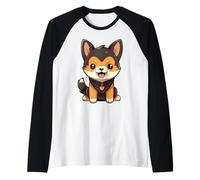 Cute Shiba Inu - Kawaii Dog Style Raglan Baseball Tee