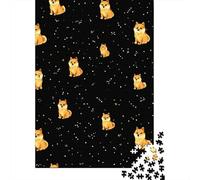 Cute Shiba Inu Pattern-1 Jigsaw Puzzles Puzzle for Adults Kids. 1000 Piece Whimsical Challenge Toy Educational Games Home Decoration for Educational Games Gifts 70x50cm/1000pcs