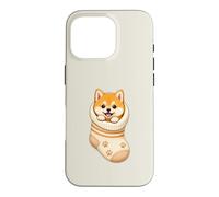 Cute Shiba Inu Puppy in Cozy Baby Sock Doggo Cutecore Design Case for iPhone 16 Pro