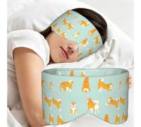 Cute Shiba Inu Puppy, Sleep Mask for Home Travel, Full Eye Covers Light Blocking Eye Mask Sleep Eye and Ear Muffs