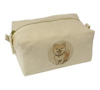'Cute Shiba Inu Sitting' Canvas Wash Bag/Makeup Case (CS00042034)