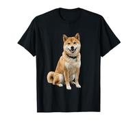 Cute Shiba Inu Sitting Smiling Dog T-Shirt