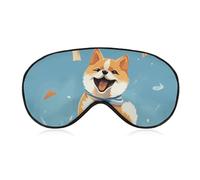 Cute Shiba Inu Sleep Mask with Adjustable Strap, Comfortable & Soft Eye Mask for Sleeping Light Blocking, Lightweight & Breathable Eye Cover for Men Women