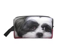 Cute Shih Tzu Dog (2) Large Capacity Cosmetic Organizer，Travel Makeup Bag for Women
