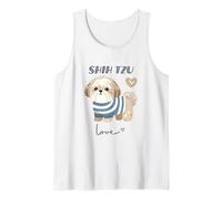 Cute Shih Tzu Puppy Dog Lover Adorable Canine Design Tank Top