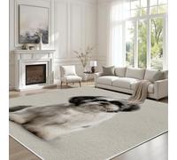 Cute Shih Tzu (White) Area Rug 160x230cm Washable Living Room Rug Non-slip Soft Carpet Short Pile Faux Wool Modern Pet Dog Art Floor Mats for Bedroom Home Office Kitchen Decor