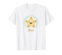 Cute Shining Star Value Graphic T-Shirt, Men, White, S
