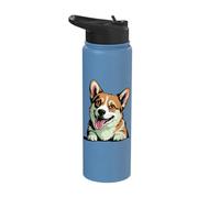 Cute Short Leg Hand Drawn Illustration Cartoon Pup Corgidor Stainless Steel Insulated Water Bottle
