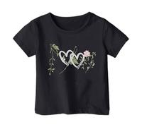 Cute Short Sleeve Tshirt for Boys Girls Kids 2025 Summer Running Casual Loose Fit Tops Trendy Graphic Tees Shirts Cartoon Cool T Shirts Western Tee Shirts for Girls Boys Kids Black