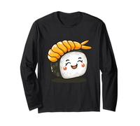 Cute Shrimp Sushi Kawaii Cartoon Art Long Sleeve T-Shirt
