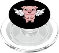 Cute Shy Pig with Wings Farm Animal Design PopSockets PopGrip for MagSafe