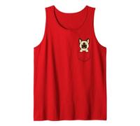 Cute Siamese Kitten Pocket Pal Funny Siamese Cat Lover Tank Top