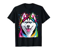 Cute Siberian Husky Dog on Siberian Husky Lover for T-Shirt