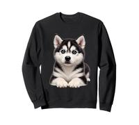 Cute Siberian Husky Puppy With Blue Eyes Sweatshirt