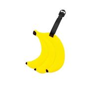 Cute Silicone Banana Luggage Tag Fun Unique Travel Suitcase Bag Identifiers Baggage Tag Personalized Label for Cruise Airport