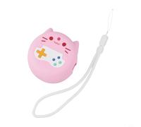 Cute Silicone Case for Punirunes Virtual Pet with Protective Shock Absorbing Cover and Lanyard for Convenient Carrying and Secure Grip (Pink)