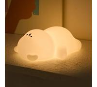 Cute Silicone Night Lamp Lying Flat Bear Desktop Decorative Light Indoor Creative Atmosphere Lamp Baby Night Lamp Children Gift