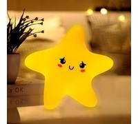 Cute Silicone Star Night Light, Baby Night Light USB Rechargeable, Dimmable Stars Lamp Cute Silicone Kids Lamp, Magnetic Toddler Nightlights Nursery Decor, for Children Women Teen Girls Gift