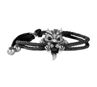 Cute Silver Dragon Bracelet,Adjustable Silver Dragon Bracelet Animal Jewelry,Creative Dragon Bead Lucky Charm Bracelet,Trendy Bracelet Hip-Hop Wrist Accessory Unisex Bangle Purple