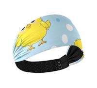 Cute Simple Chicks Yellow Cooling women headbands for hair Elastic sweatbands for Volleyball Daily use Gym basketball