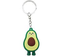 Cute Simulated Fruit Avocado Keychain,Fashion 3D Smiling Avocado Key Ring Nice Design