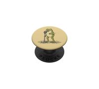 Cute Singing Frog Funny Vocalist Music Lover Karaoke PopSockets Adhesive PopGrip