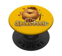 Cute Sir-Spuds-a-Lot Kawaii Potato Pal Novelty Graphic Tee PopSockets Adhesive PopGrip