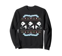 Cute Sitting Bear Cubs with Bow Ties Pattern Sweatshirt