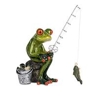 Cute Sitting Frog ~ Fishing ~ Decorative Figurine Decoration Decorative Figure