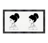 'Cute Sitting Girl' Pet Feeding Mat (PM00027537)
