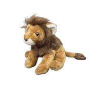 Cute Sitting Lion Stuffed Animal Plush Toy, Small Realistic Male Lion Cub Doll, Soft Cuddly Safari Animal Gift for Kids & Toddlers(Short hair)
