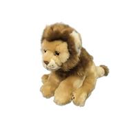 Cute Sitting Lion Stuffed Animal Plush Toy, Small Realistic Male Lion Cub Doll, Soft Cuddly Safari Animal Gift for Kids & Toddlers(Long hair)