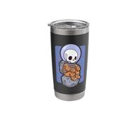 Cute Skeleton Astronaut Sitting Moon Space Graphic Introvert Stainless Steel Insulated Tumbler