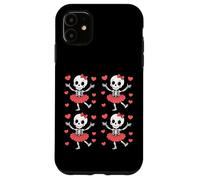 Cute Skeleton Ballet Dancer with Hearts - Spooky Goth Tutu Case for iPhone 11
