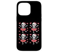 Cute Skeleton Ballet Dancer with Hearts - Spooky Goth Tutu Case for iPhone 14 Pro Max