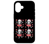 Cute Skeleton Ballet Dancer with Hearts - Spooky Goth Tutu Case for iPhone 16