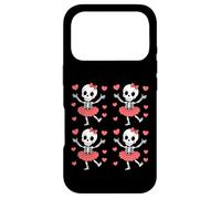 Cute Skeleton Ballet Dancer with Hearts - Spooky Goth Tutu Case for iPhone 17 Pro
