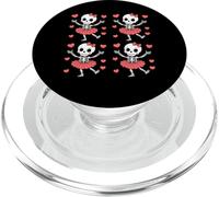 Cute Skeleton Ballet Dancer with Hearts - Spooky Goth Tutu PopSockets PopGrip for MagSafe