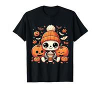 Cute Skeleton Coffee Lover Halloween Pumpkin T-Shirt