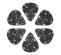 Cute Skeleton Dancing Printed Guitar Picks Plectrum,Guitar accessories,6pcs 0.46mm