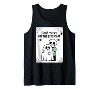 Cute Skeleton Hugging Ghost Boo You’re on The kiss cam Tank Top