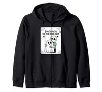 Cute skeleton hugging ghost boo you’re on the kiss cam Zip Hoodie