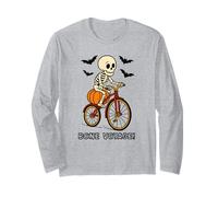 Cute Skeleton On A Bike Bone Voyage Long Sleeve T-Shirt