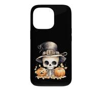 Cute Skeleton Witch Hat Autumn Pumpkins Case for iPhone 13 Pro