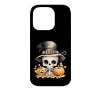 Cute Skeleton Witch Hat Autumn Pumpkins Case for iPhone 14 Pro