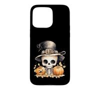 Cute Skeleton Witch Hat Autumn Pumpkins Case for iPhone 15 Pro Max