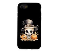 Cute Skeleton Witch Hat Autumn Pumpkins Case for iPhone SE (2020) / 7/8