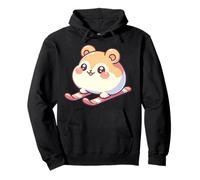 Cute Ski Hamster Kawaii Chubby Winter Alpine Slopes Pullover Hoodie