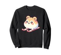 Cute Ski Hamster Kawaii Chubby Winter Alpine Slopes Sweatshirt